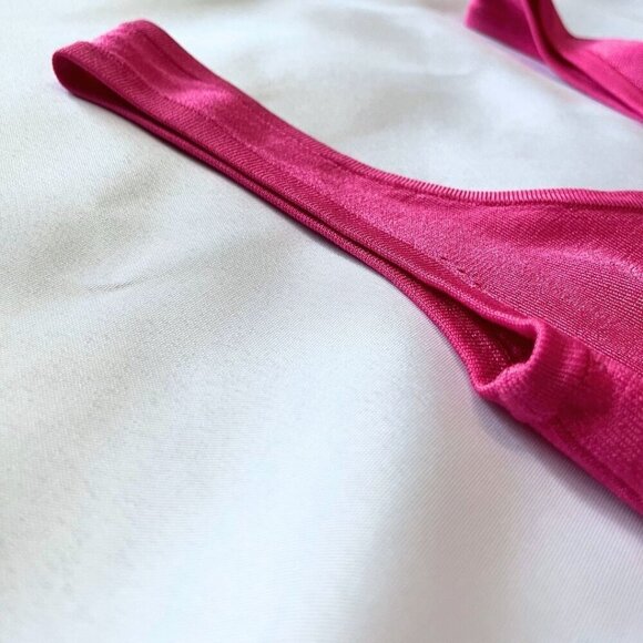 NWOT MARCIANO PINK ORANGE NAVY COLORBLOCK BODYCON KNIT TANK MINI DRESS - XS - Picture 7 of 8